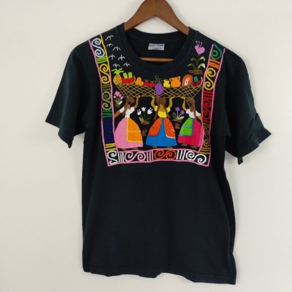 Vintage Mark Athletic Crew Neck Embroidered Top Medium 90s Y2K Heavy Weight - Picture 1 of 10